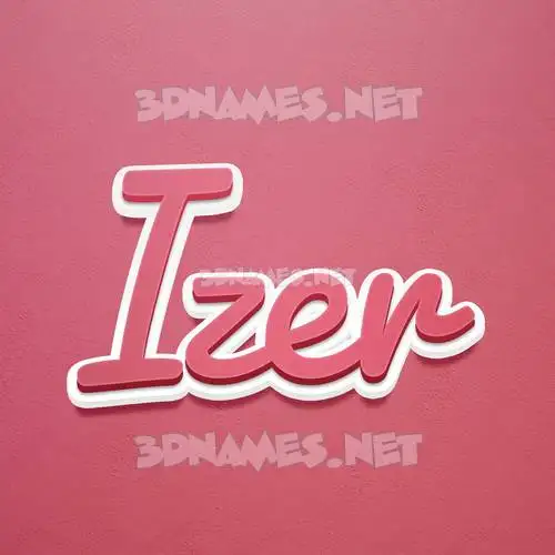 izer in Red Scribble style - 3D name wallpaper izer in Red Scribble style - 3D name wallpaper