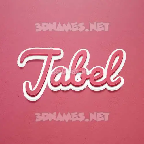 jabel in Red Scribble style - 3D name wallpaper