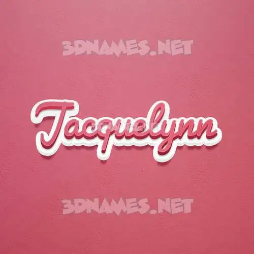 jacquelynn in Red Scribble style - 3D name wallpaper