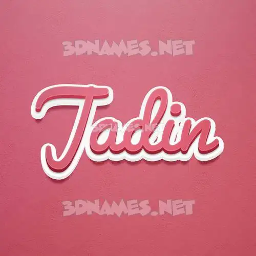 jadin in Red Scribble style - 3D name wallpaper