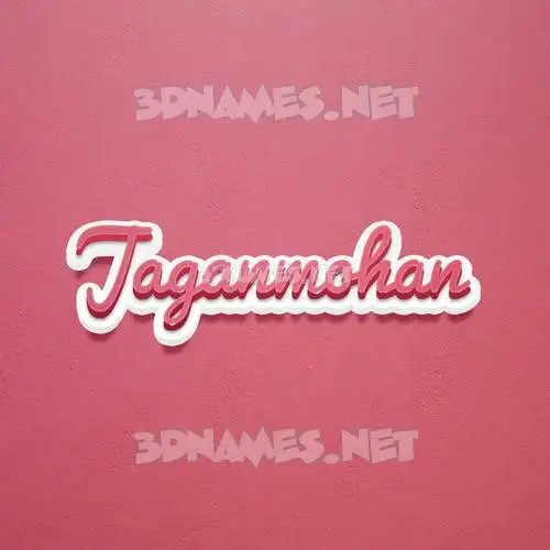jaganmohan in Red Scribble style - 3D name wallpaper