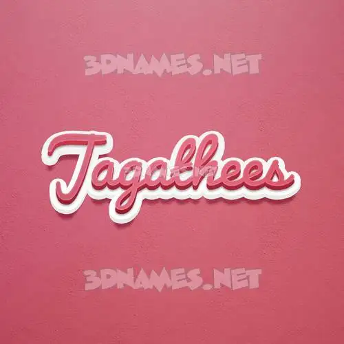 jagathees in Red Scribble style - 3D name wallpaper