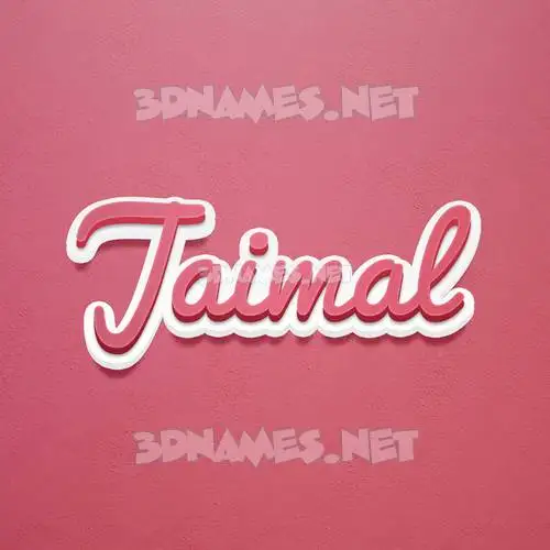 jaimal in Red Scribble style - 3D name wallpaper