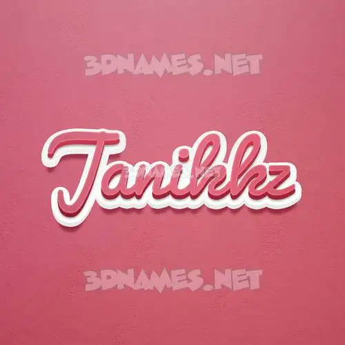 janikkz in Red Scribble style - 3D name wallpaper