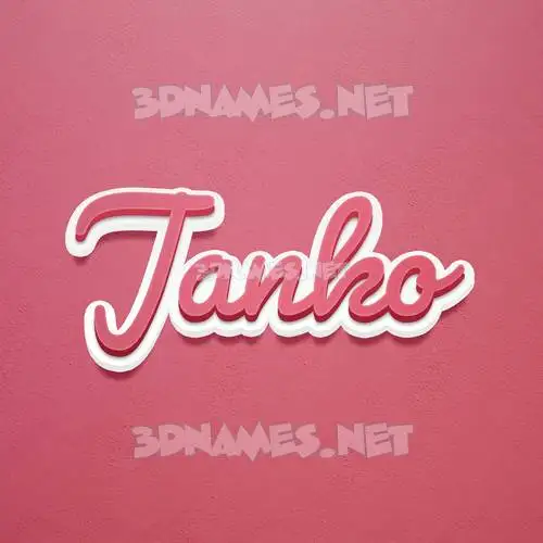 janko in Red Scribble style - 3D name wallpaper
