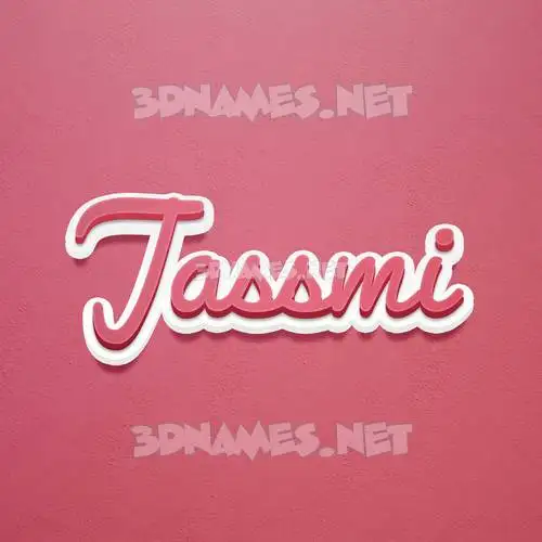 jassmi in Red Scribble style - 3D name wallpaper