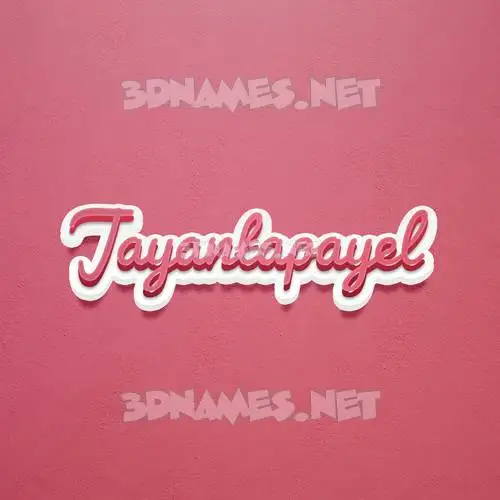jayantapayel in Red Scribble style - 3D name wallpaper