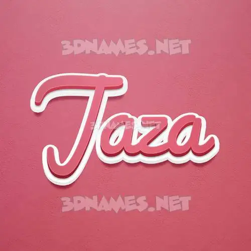 jaza in Red Scribble style - 3D name wallpaper