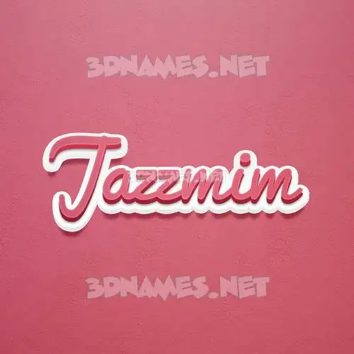 jazzmim in Red Scribble style - 3D name wallpaper