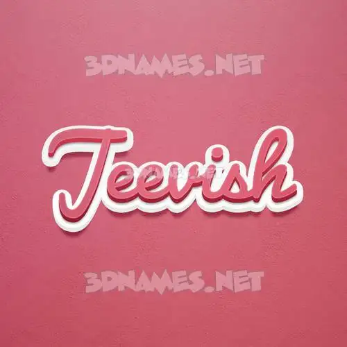 jeevish in Red Scribble style - 3D name wallpaper
