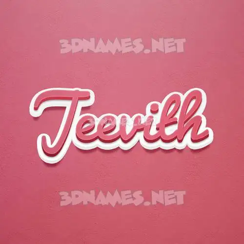jeevith in Red Scribble style - 3D name wallpaper