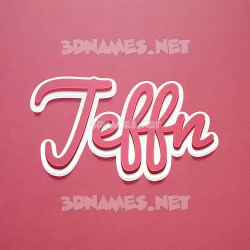 jeffn in Red Scribble style - 3D name wallpaper jeffn in Red Scribble style - 3D name wallpaper