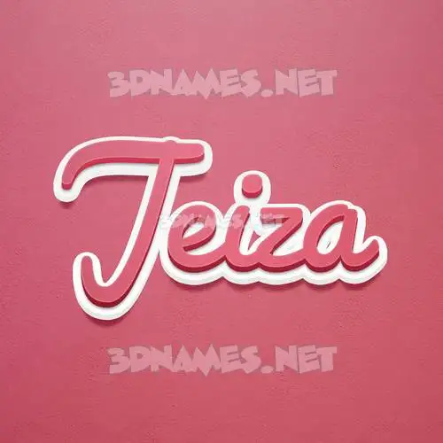 jeiza in Red Scribble style - 3D name wallpaper