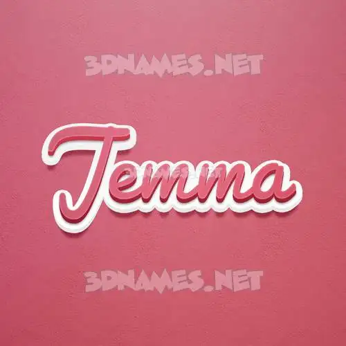 jemma in Red Scribble style - 3D name wallpaper