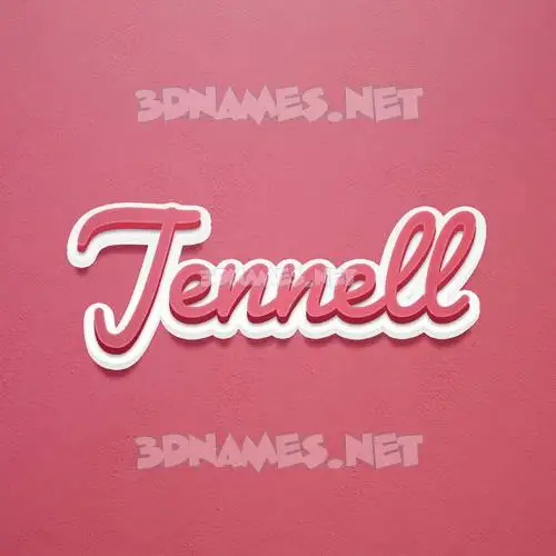 jennell in Red Scribble style - 3D name wallpaper