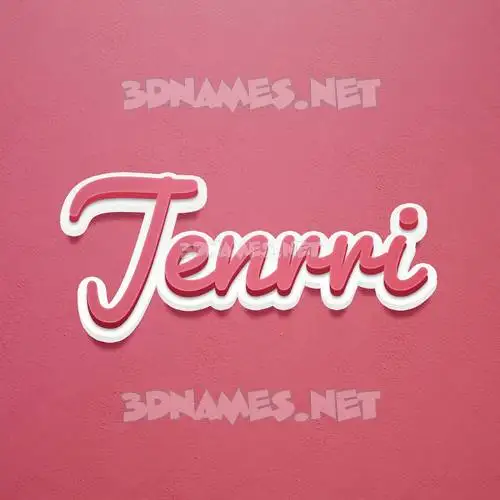 jenrri in Red Scribble style - 3D name wallpaper