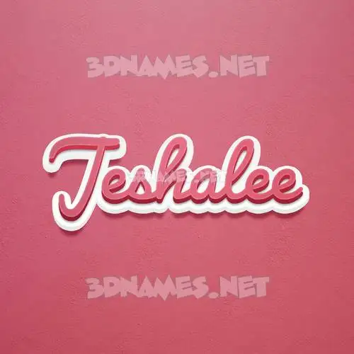 jeshalee in Red Scribble style - 3D name wallpaper
