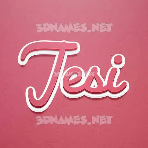 jesi in Red Scribble style - 3D name wallpaper