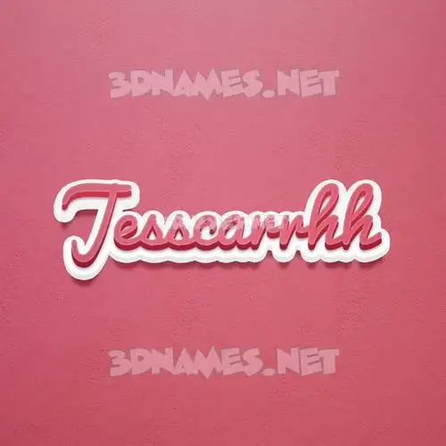jesscarrhh in Red Scribble style - 3D name wallpaper