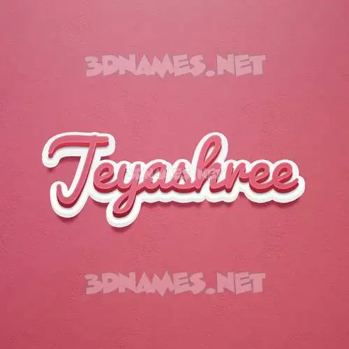 jeyashree in Red Scribble style - 3D name wallpaper