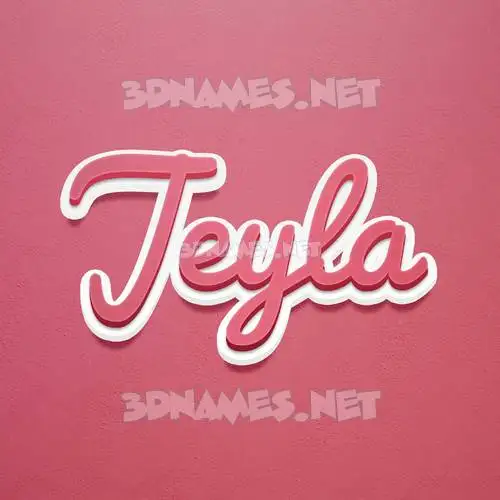 jeyla in Red Scribble style - 3D name wallpaper