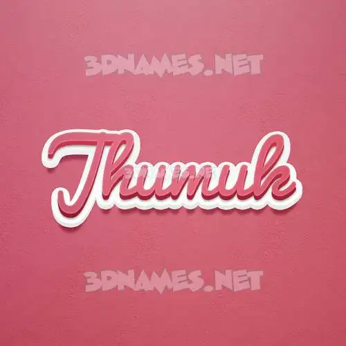 jhumuk in Red Scribble style - 3D name wallpaper
