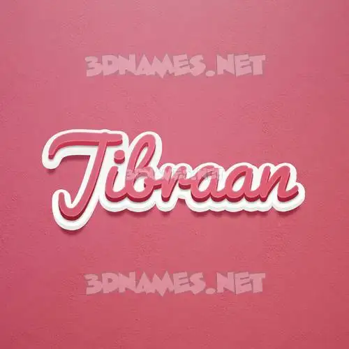 jibraan in Red Scribble style - 3D name wallpaper