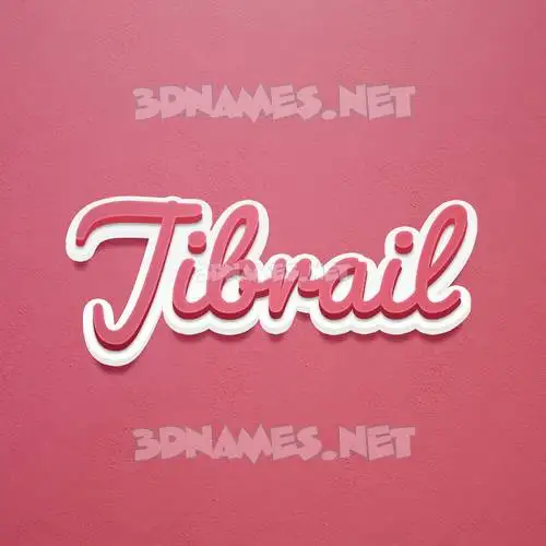 jibrail in Red Scribble style - 3D name wallpaper