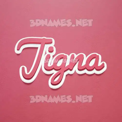 jigna in Red Scribble style - 3D name wallpaper