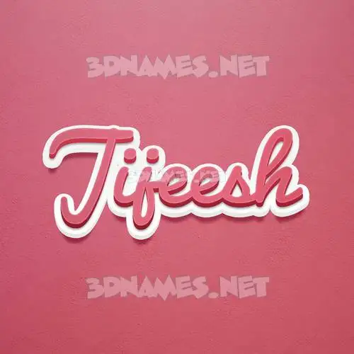 jijeesh in Red Scribble style - 3D name wallpaper