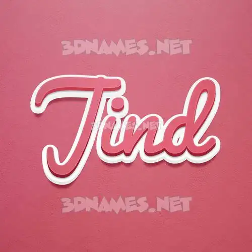 jind in Red Scribble style - 3D name wallpaper