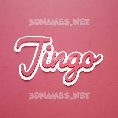 jingo in Red Scribble style - 3D name wallpaper