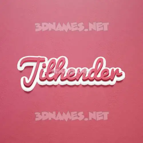 jithender in Red Scribble style - 3D name wallpaper