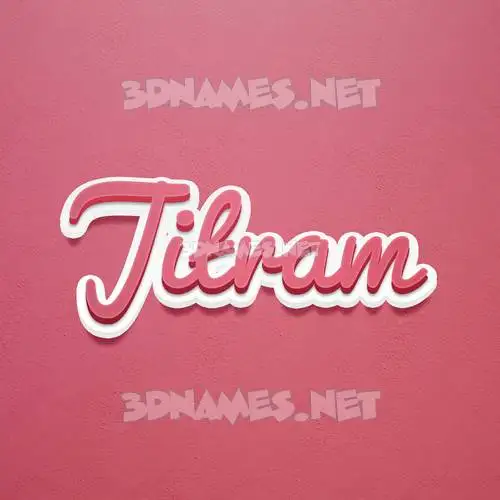 jitram in Red Scribble style - 3D name wallpaper