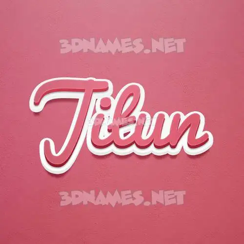 jitun in Red Scribble style - 3D name wallpaper
