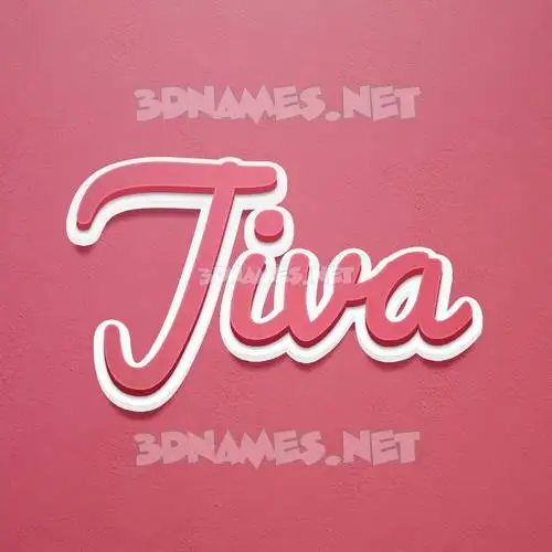 jiva in Red Scribble style - 3D name wallpaper