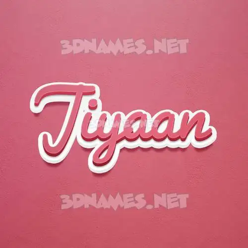 jiyaan in Red Scribble style - 3D name wallpaper
