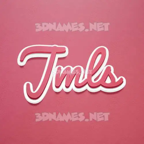jmls in Red Scribble style - 3D name wallpaper