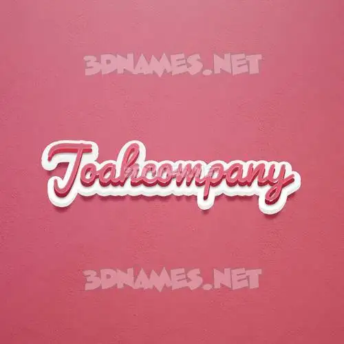 joahcompany in Red Scribble style - 3D name wallpaper