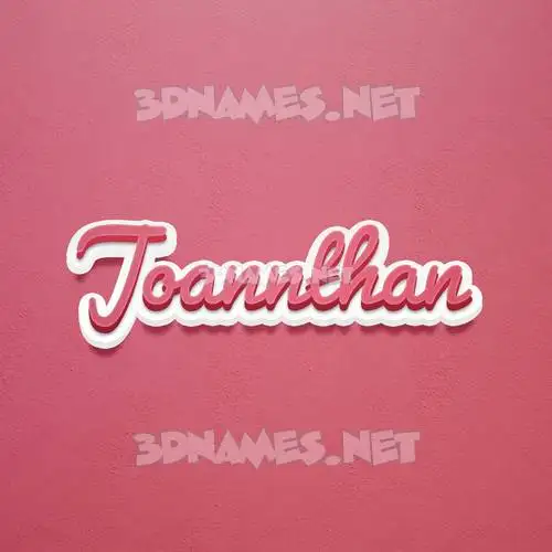 joannthan in Red Scribble style - 3D name wallpaper