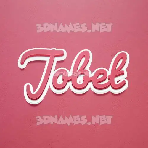 jobet in Red Scribble style - 3D name wallpaper