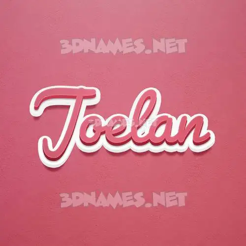 joelan in Red Scribble style - 3D name wallpaper