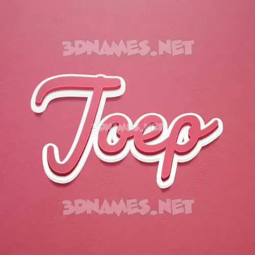 joep in Red Scribble style - 3D name wallpaper