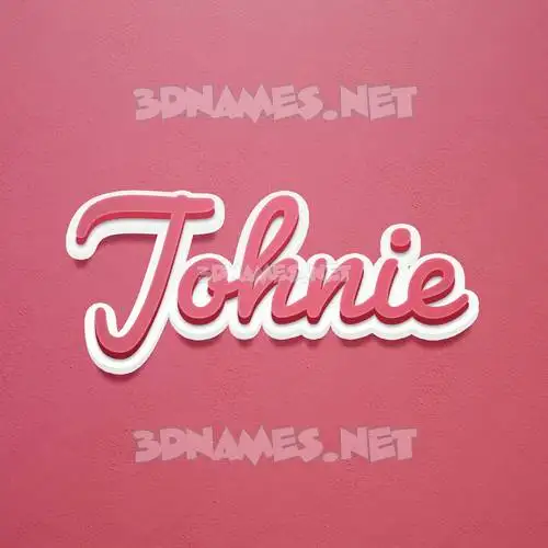 johnie in Red Scribble style - 3D name wallpaper