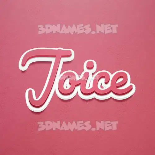 joice in Red Scribble style - 3D name wallpaper
