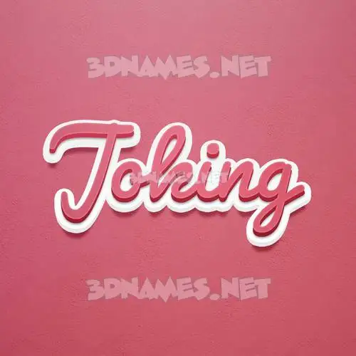 joking in Red Scribble style - 3D name wallpaper