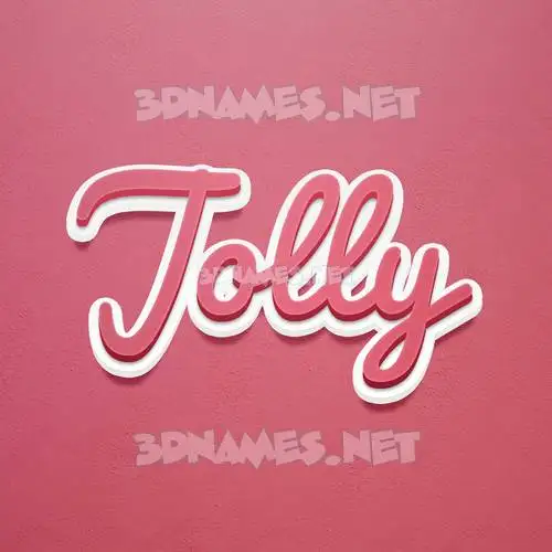 jolly in Red Scribble style - 3D name wallpaper