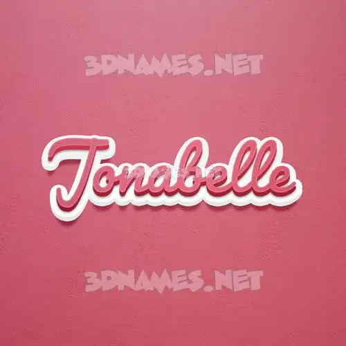 jonabelle in Red Scribble style - 3D name wallpaper