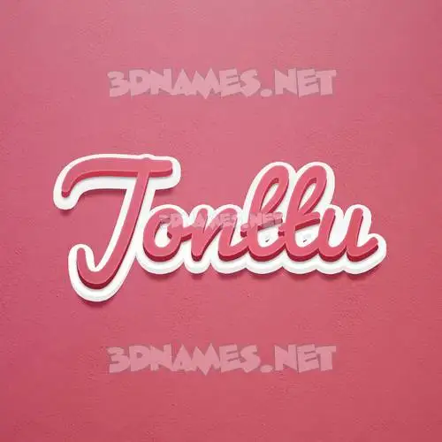jonttu in Red Scribble style - 3D name wallpaper