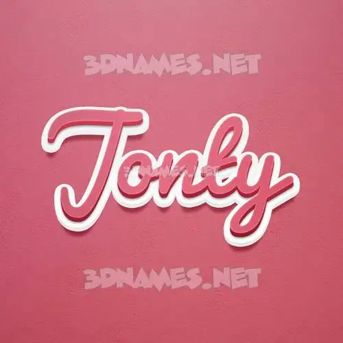jonty in Red Scribble style - 3D name wallpaper